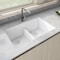 Ruvati 33"x19" Granite Composite Undermnt Dbl Bowl Kitchen Sink, Wht RVG2385WH - alternate 1